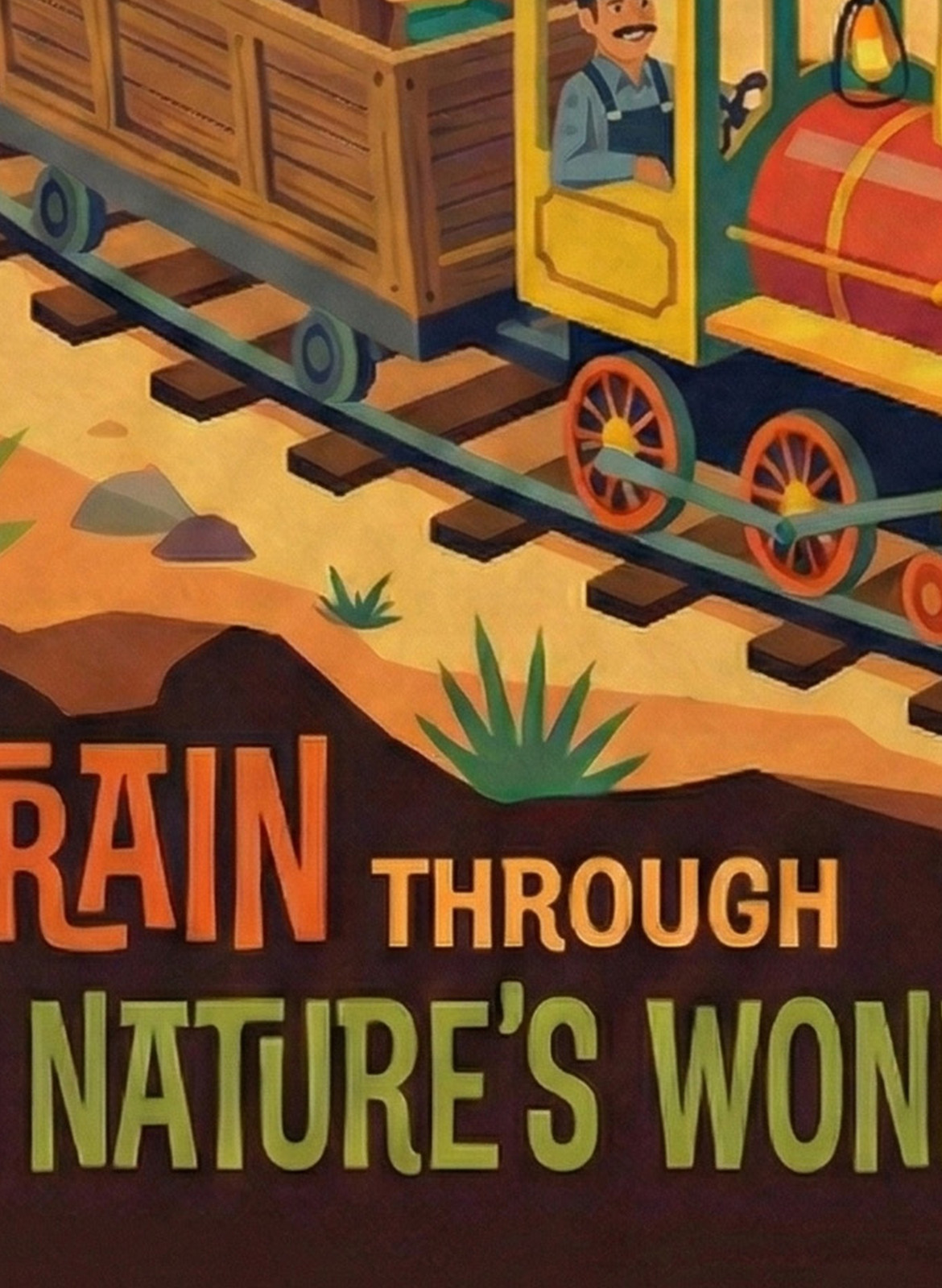 Mine Train Retro Glossy Poster 13x19 Frontier Train Wall Art Print