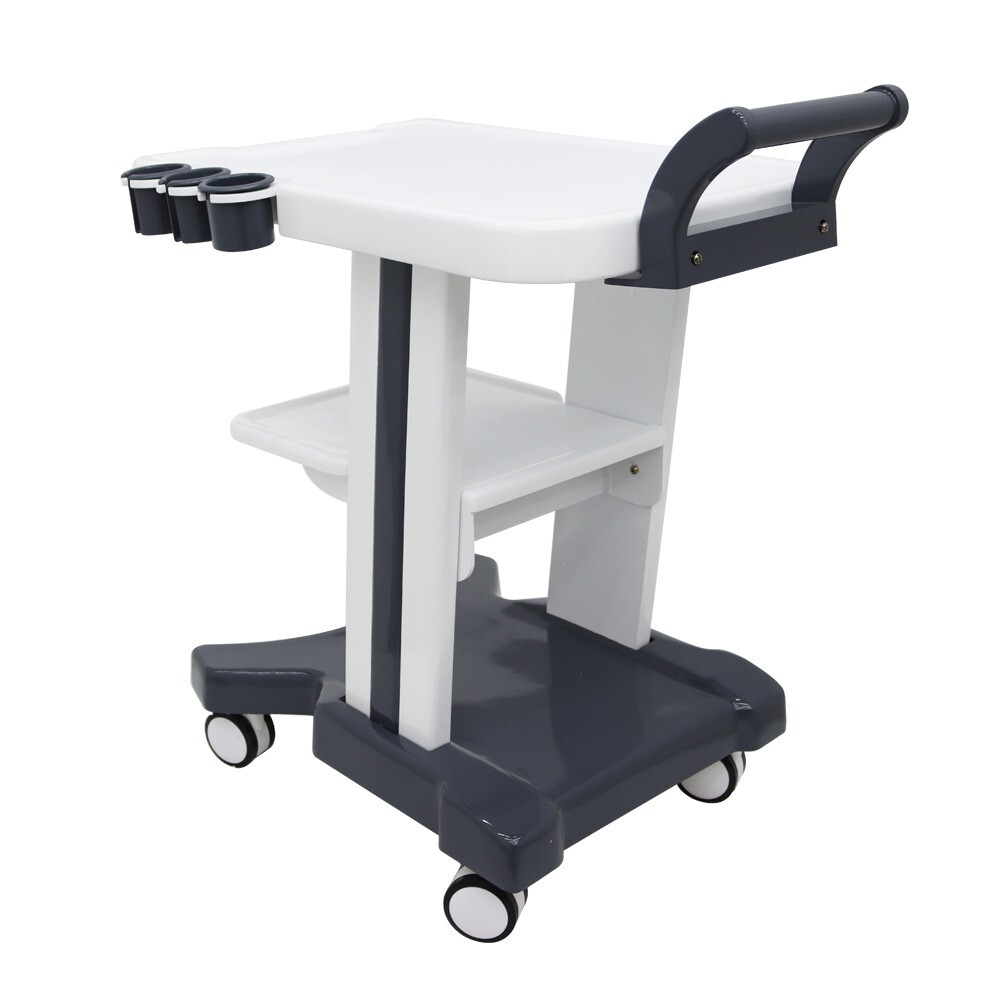 3 Holes ABS Mobile Trolley Cart for Portable Ultrasound Scanner System w/Wheels