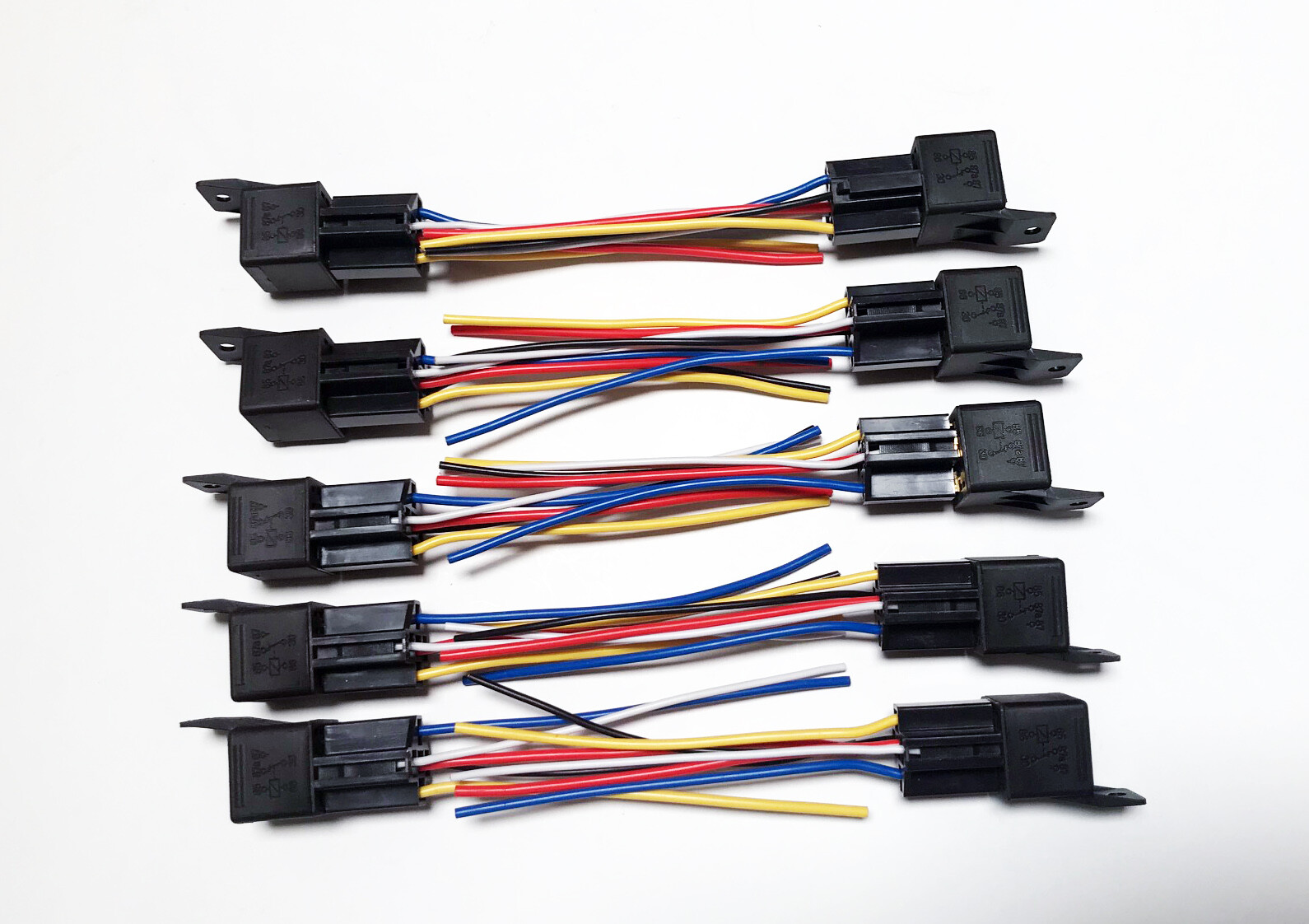 10pcs. JD150J6 12V 30Amp SPDT 5 PIN Auto Relay with 5 Wires Harness Socket Set