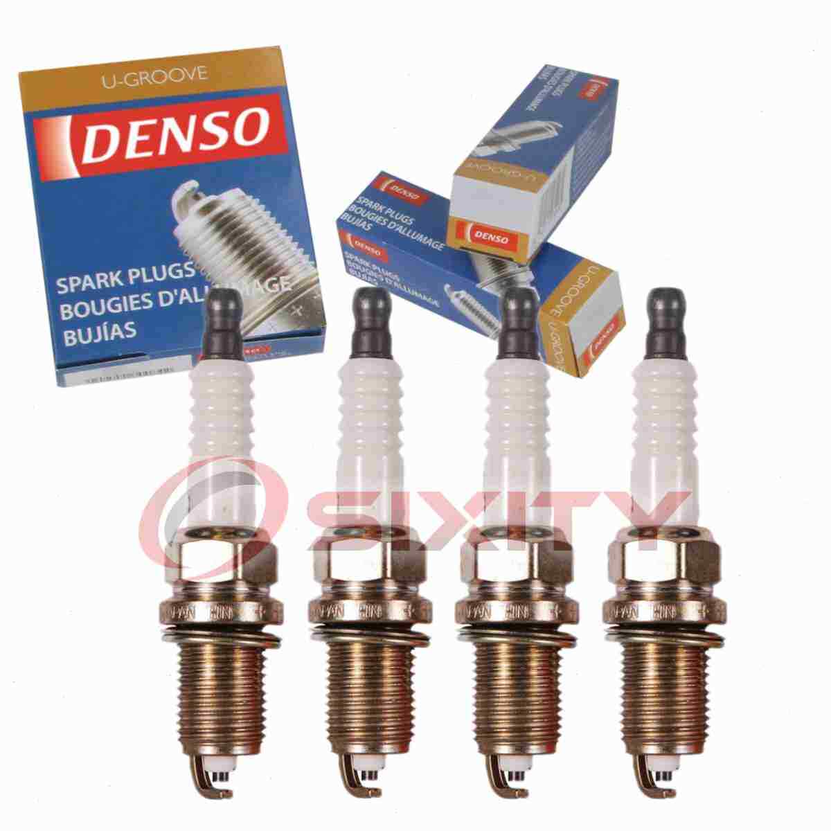 4 pc Denso Standard U-Groove Spark Plugs for 2000-2008 Toyota Corolla 1.8L bx