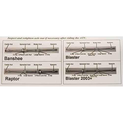 Tusk Adjustable Width Racing Axle - For Yamaha Banshee, Blaster, Raptor