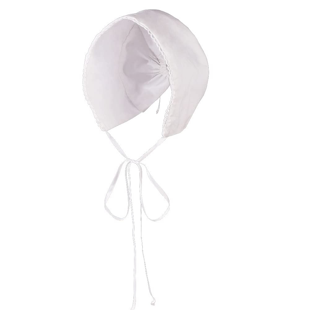 Peasant Amish Hat Prairie Cap Women Girls Pioneer Colonial Bonnet 100 Cotton
