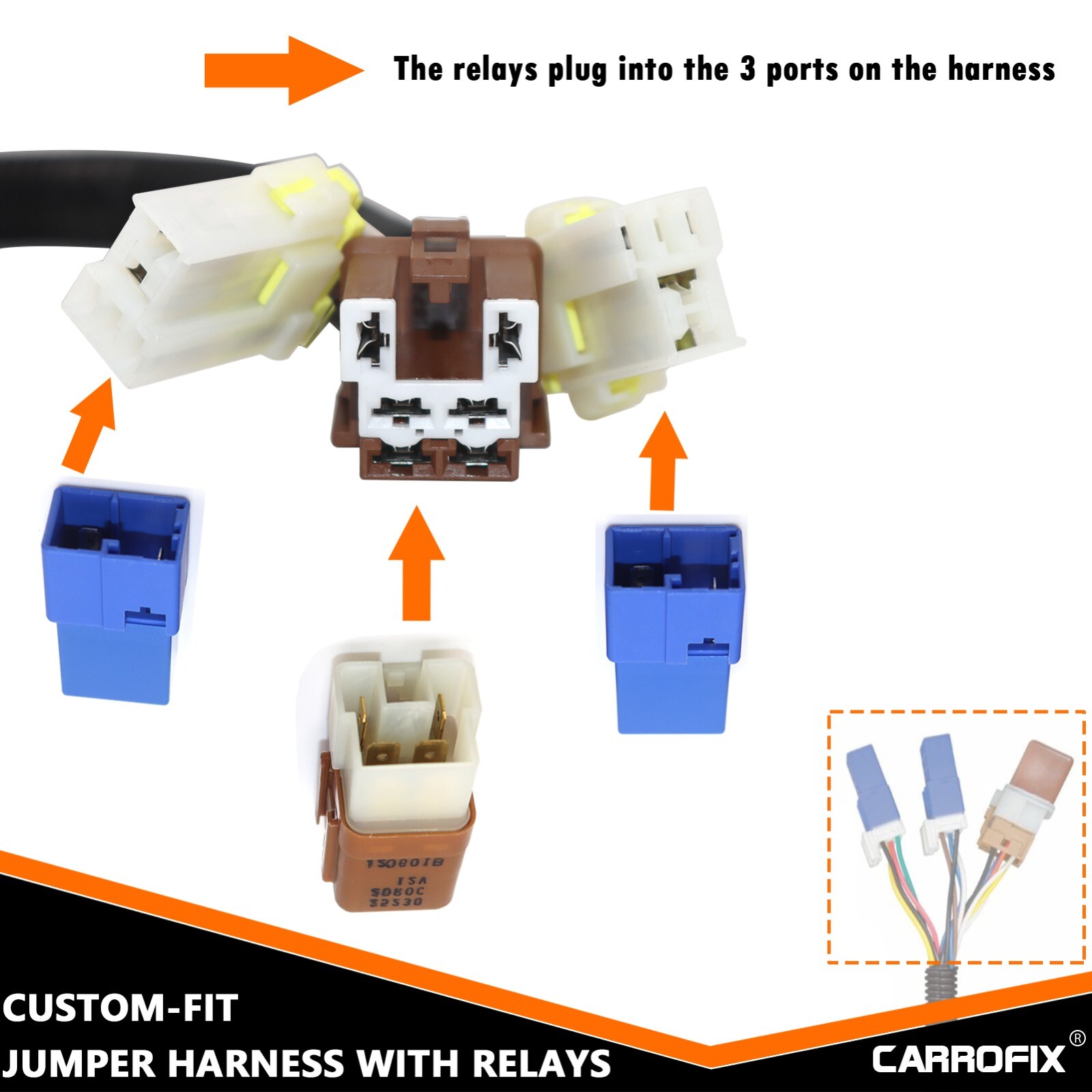 T-Connector 4 Way Flat Trailer Wiring Harness Fits for 2005-2023 Nissan Frontier