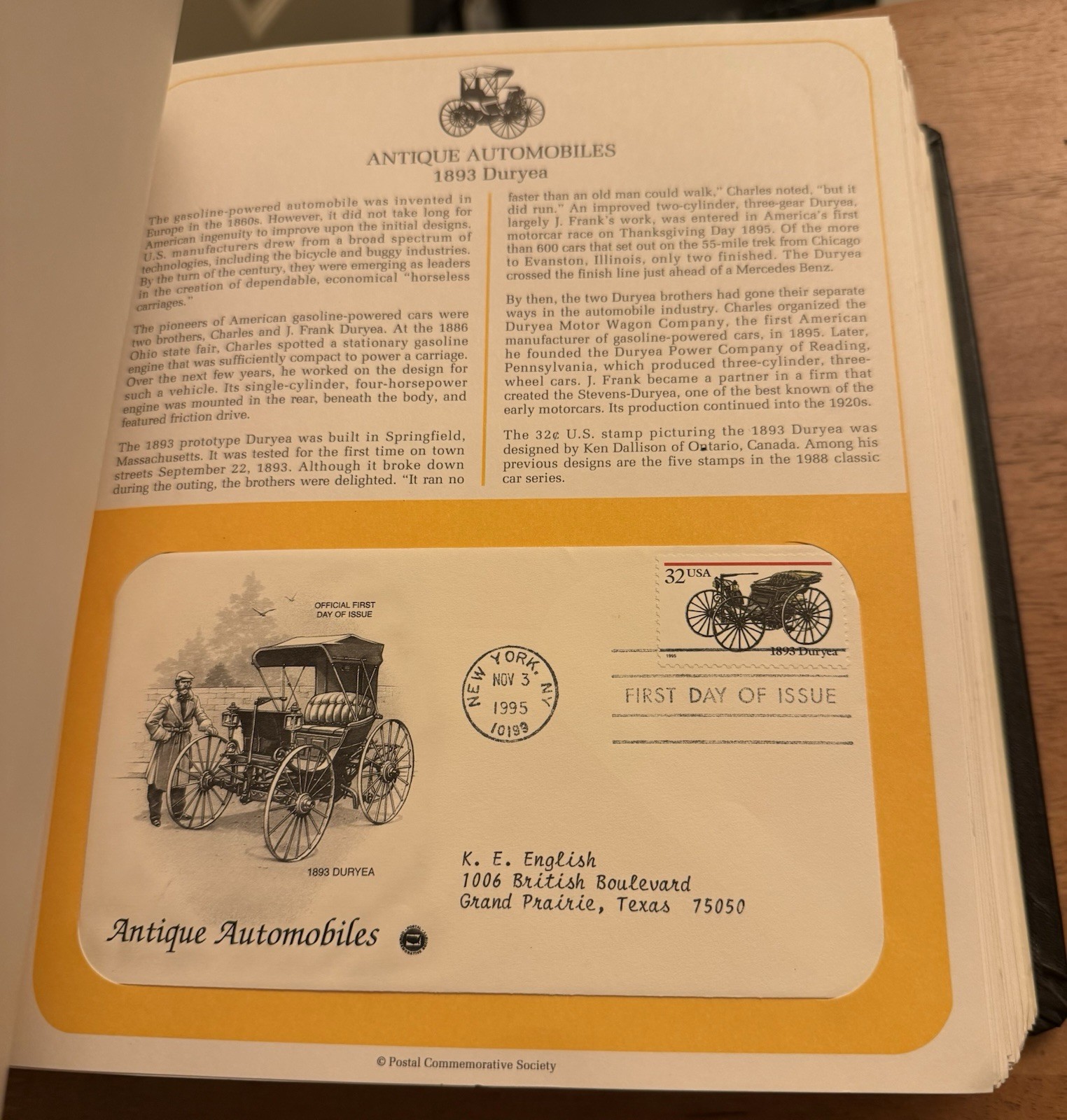 Postal Commemorative Society Binder U.S. First Day Covers 1993-1996 212 Covers