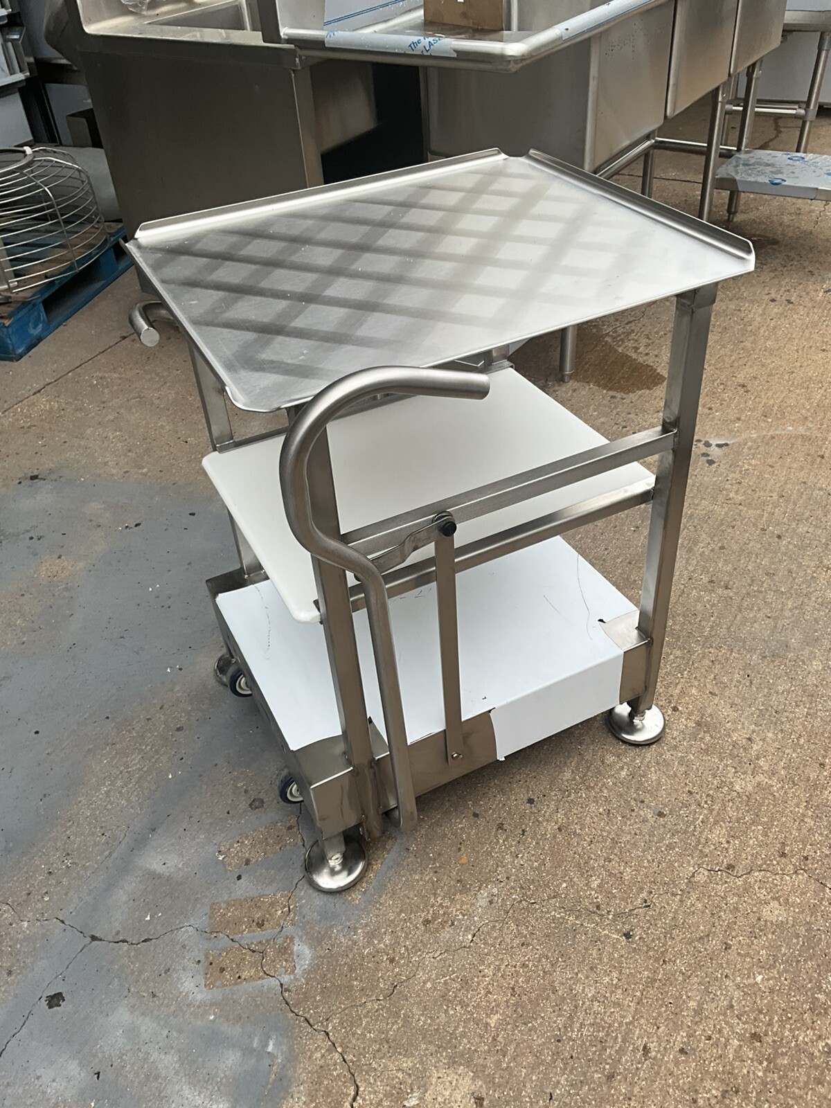 New M&E Deli buddy Face to Face Fresh slicer deli cart on casters