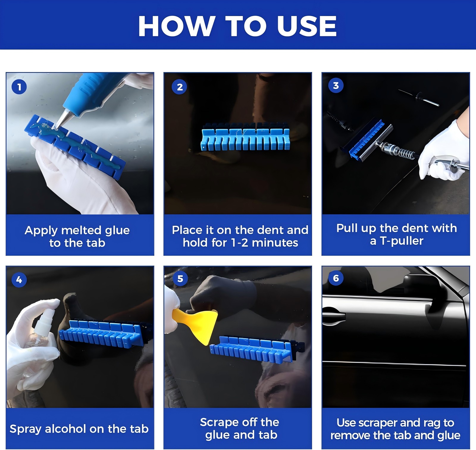 Car Body Slide Hammer Paintless Dent Repair Tools Puller Lifter Hail Removal Kit