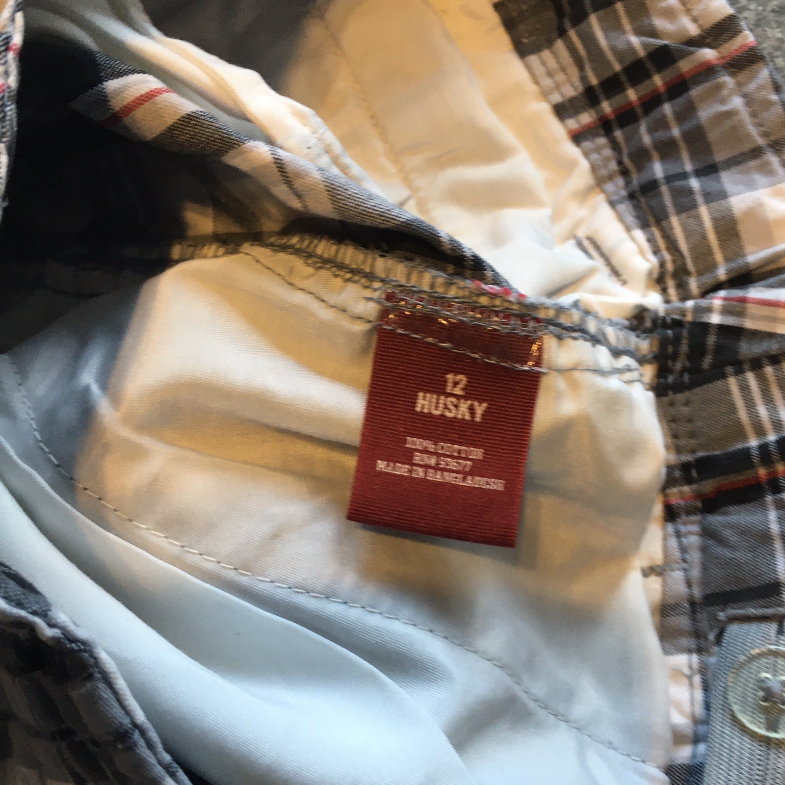 Boys Size 12 Shorts Clothing Lot 3x Summer Cargo Plaid Casual