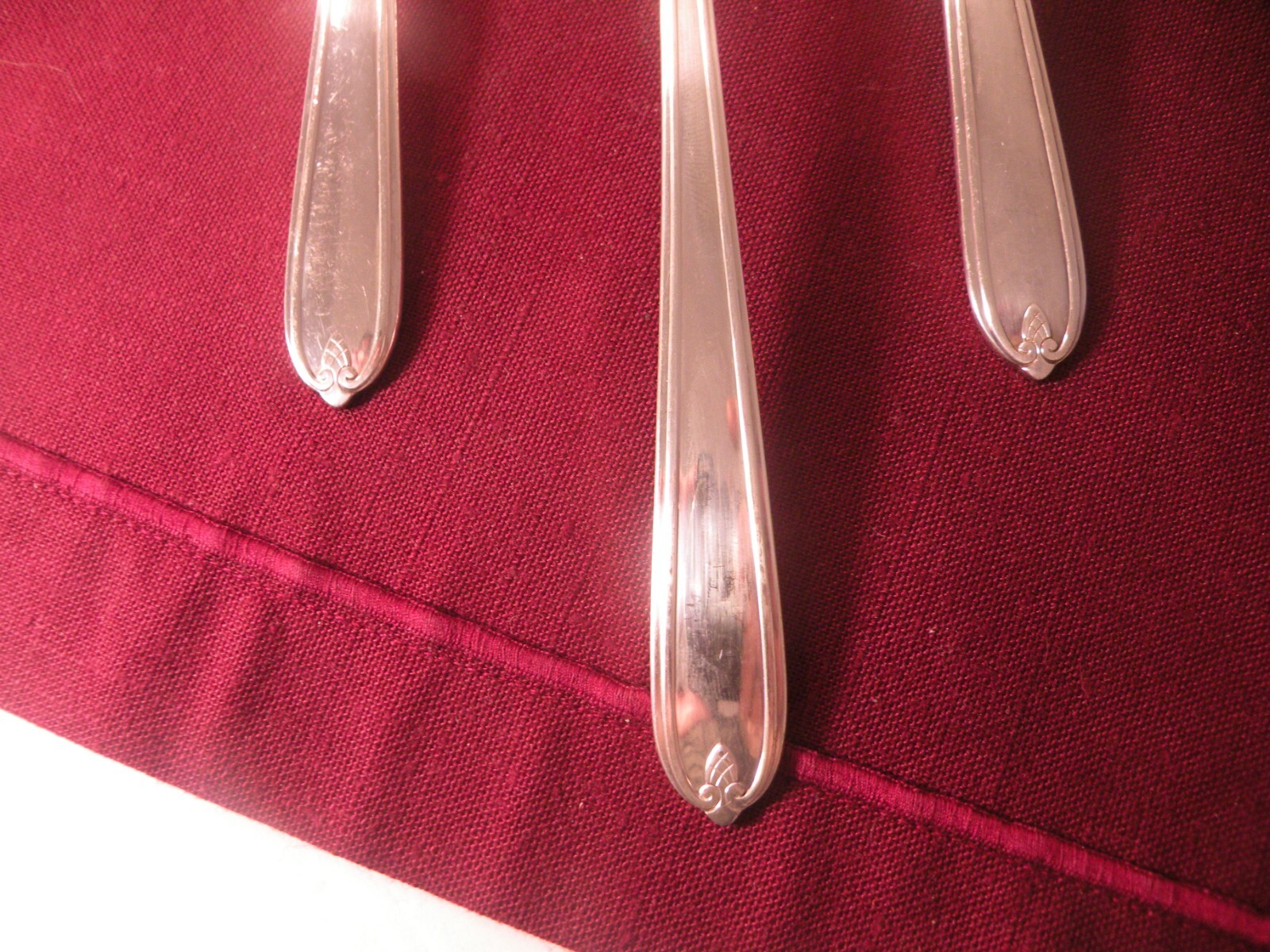 Set Of 3 Oneida Prestige Plate Longchamps Chaumont Serving Spoons 8 3/8"