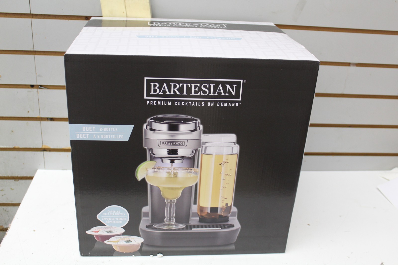 NEW Bartesian Cocktail Machine Duet Premium 2-Bottle Home Bar 55310G SEALED BOX