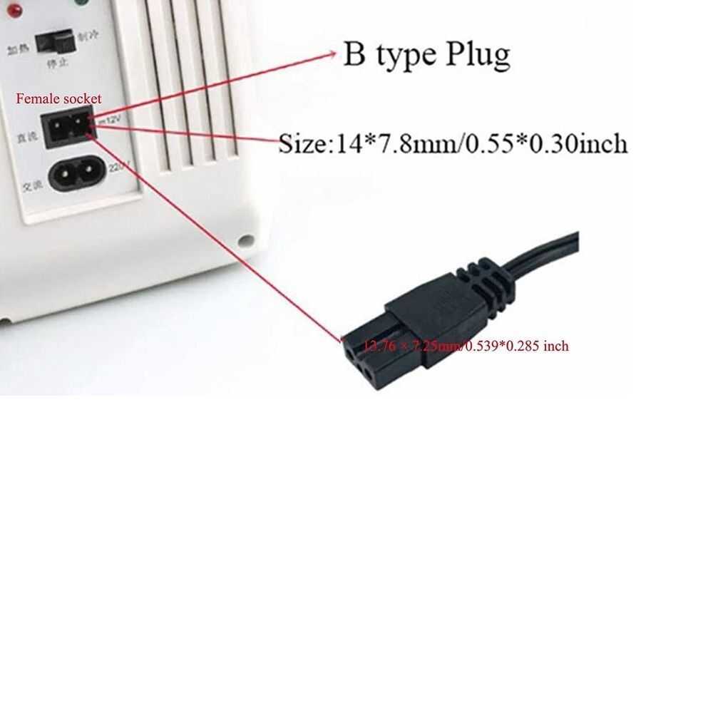 Cigar Plug 12V 5A DC Power Cable Cord Plug for Car Cooler Box Mini Fridge C86