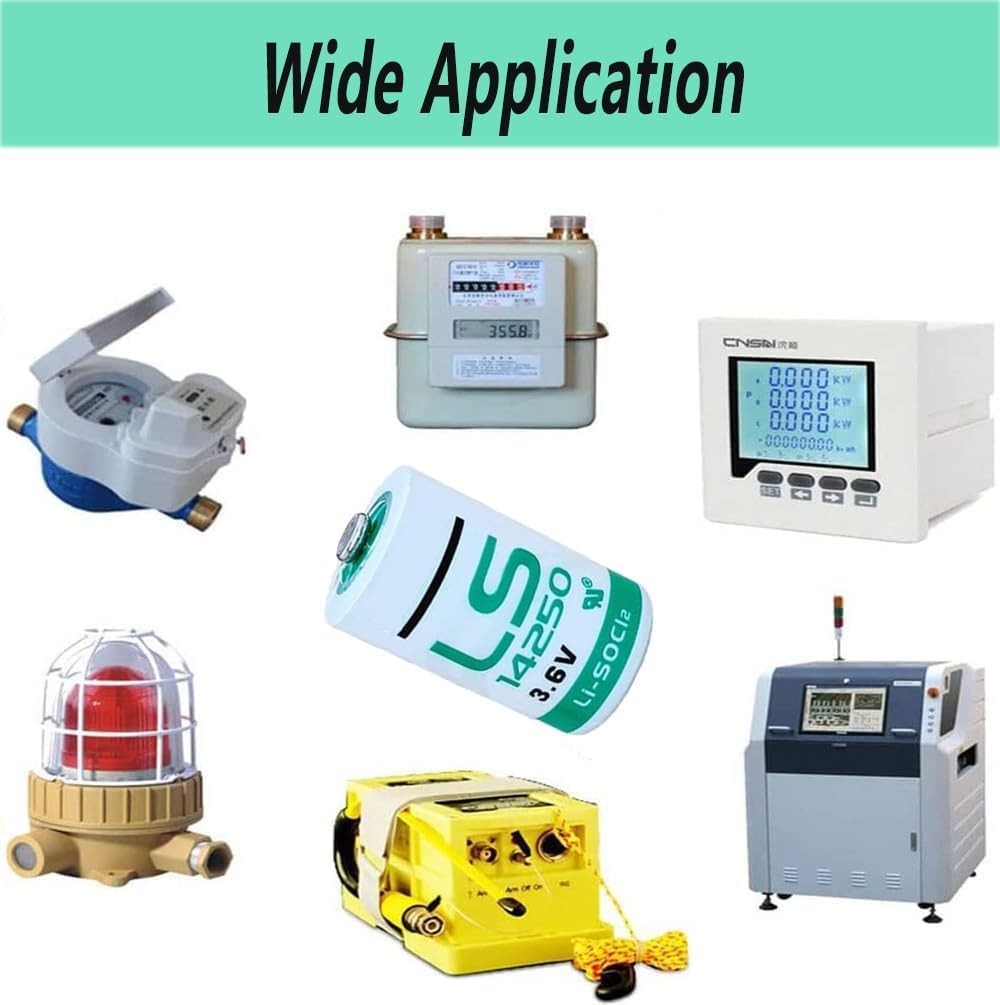 100PCS LS14250 1/2 AA 3.6v Lithium Battery 1200mAh, LS 14250 US STOCK!!!