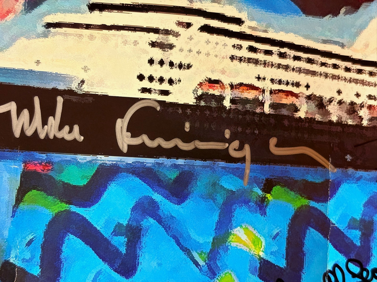 Blues Cruise Poster AUTOGRAPHED Blues Musicians TAJ MAHAL,Majic Dick + 22X28"