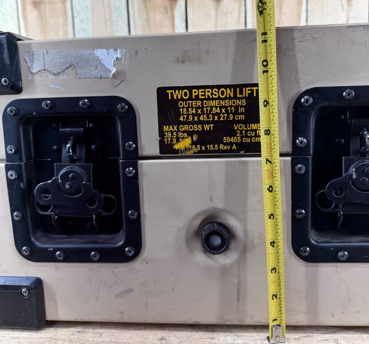 PSI Case 19x18x11" Metal Tan Military Waterproof Storage Container Hardigg