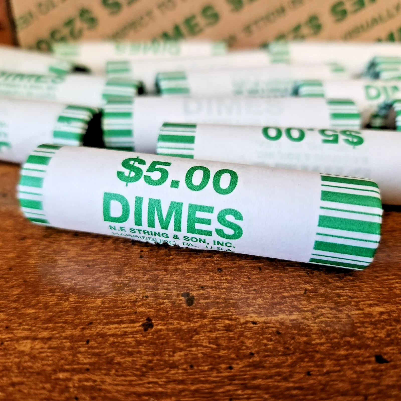 🔥 BANK SEALED Roosevelt Dime Box - 50 Rolls - 2500 Coins ($250 FV) UNOPENED‼️