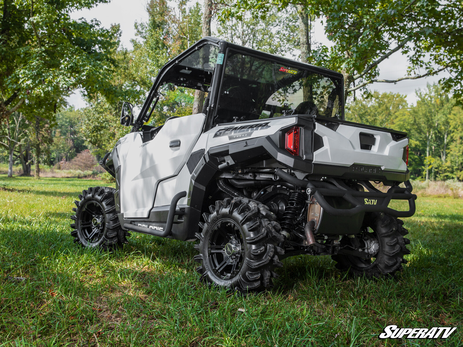 SuperATV Heavy Duty Nerf Bars for Polaris General 1000 (2016+) - BLACK