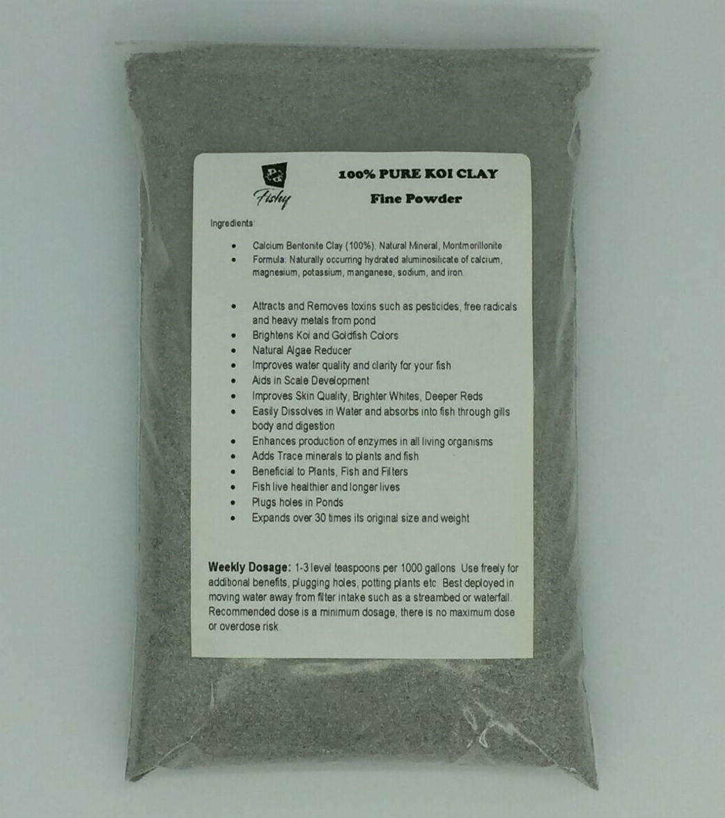 100% Pure KOI CLAY CALCIUM BENTONITE for KOI and GOLDFISH Ponds BULK PRICE SAVE!