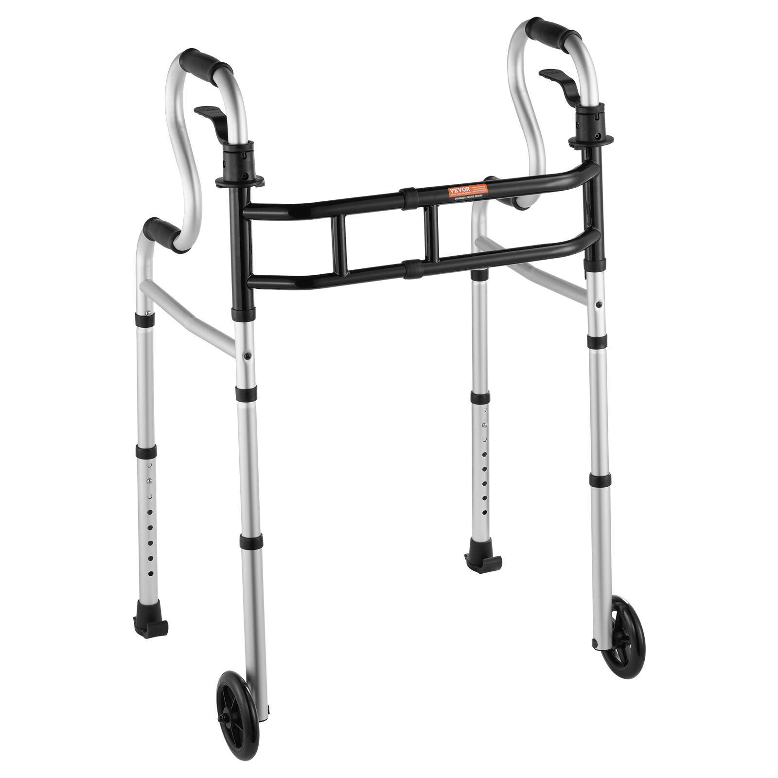 VEVOR Folding Walker Stand-Assist Folding Walkers with Adjustable Height & Width
