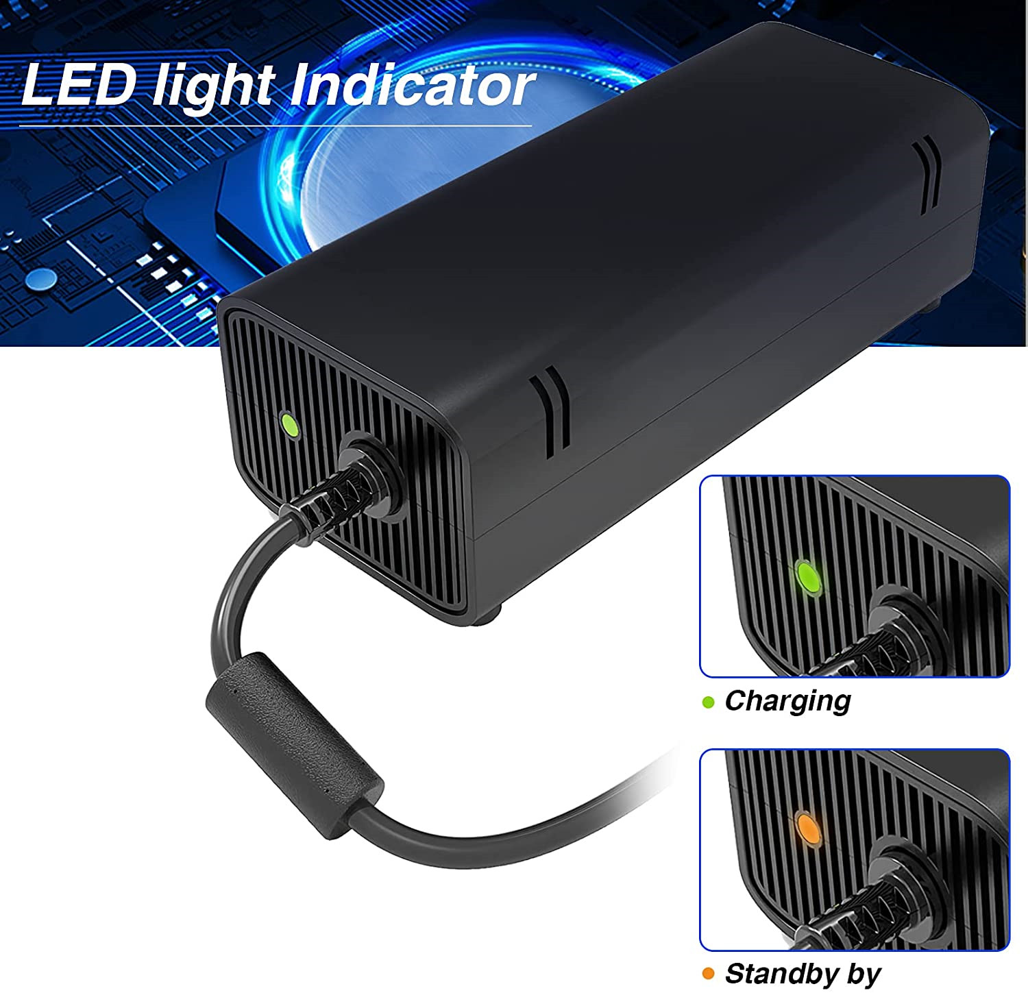 NEW Xbox 360 Slim Slim/S Power Supply Brick AC Adapter Charger with Power Cord