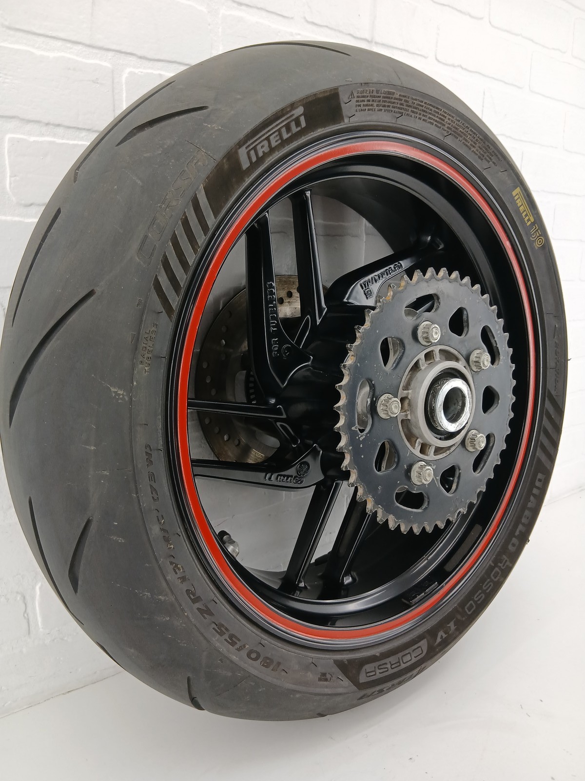 Ducati 899 959 Oem Rear Wheel STRAIGHT Rim Cush Drive Tire Pirelli 50221612ab