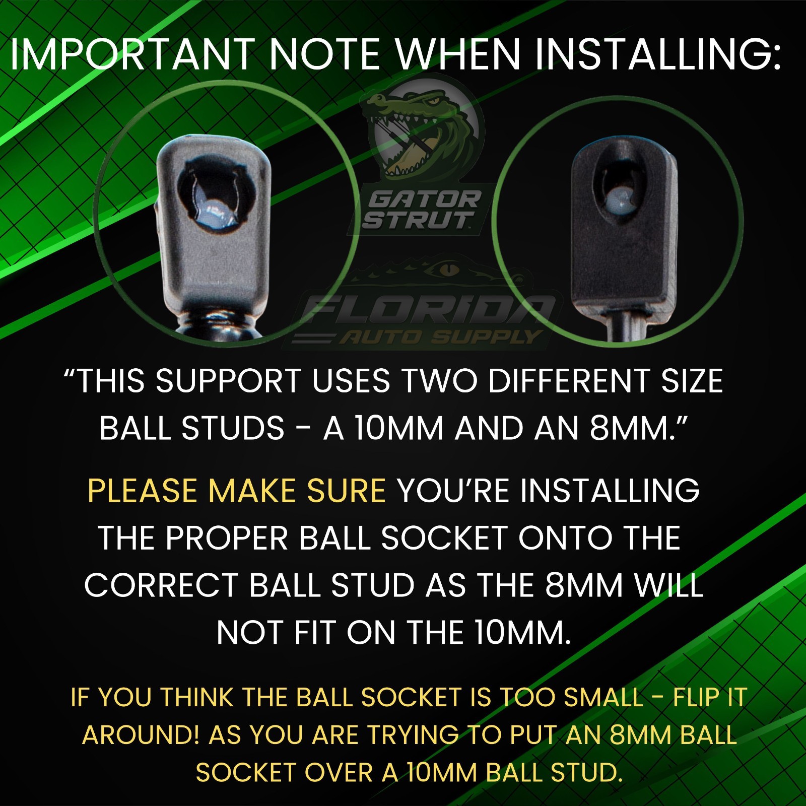 2 Deck Lid Compartment Lift Supports FAS-659 For 98-04 C5 Corvette Convertibles