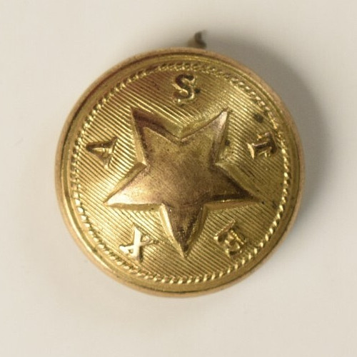 1870s-80s Texas State Seal Original Uniform Button N5B