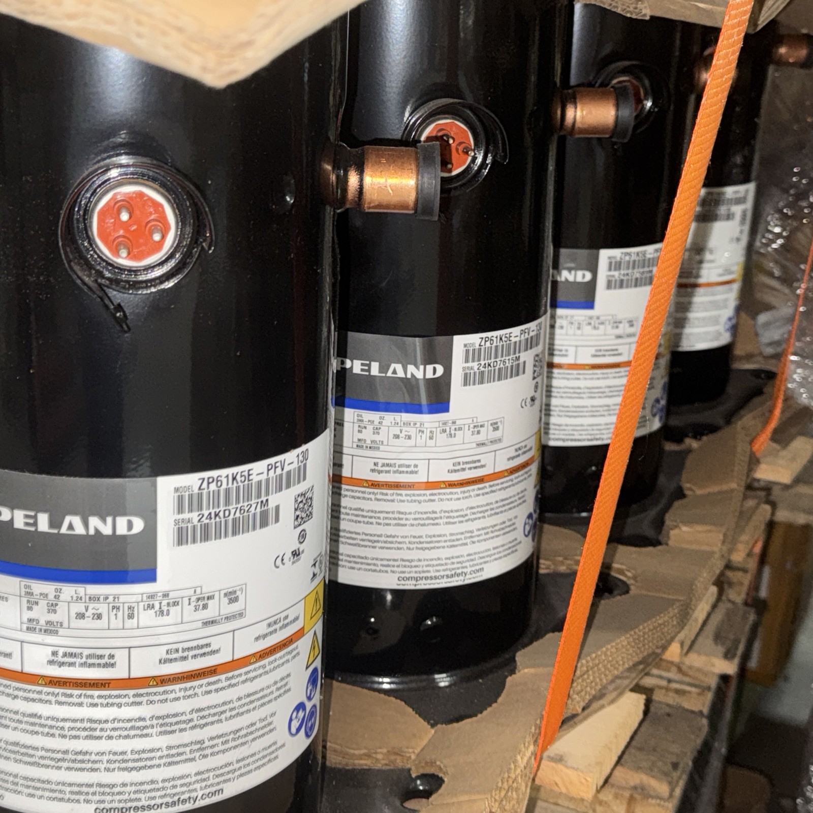 Copeland ZP61K5E-PFV-130 5 Ton A/C Scroll Compressor 230 Volt 1PH