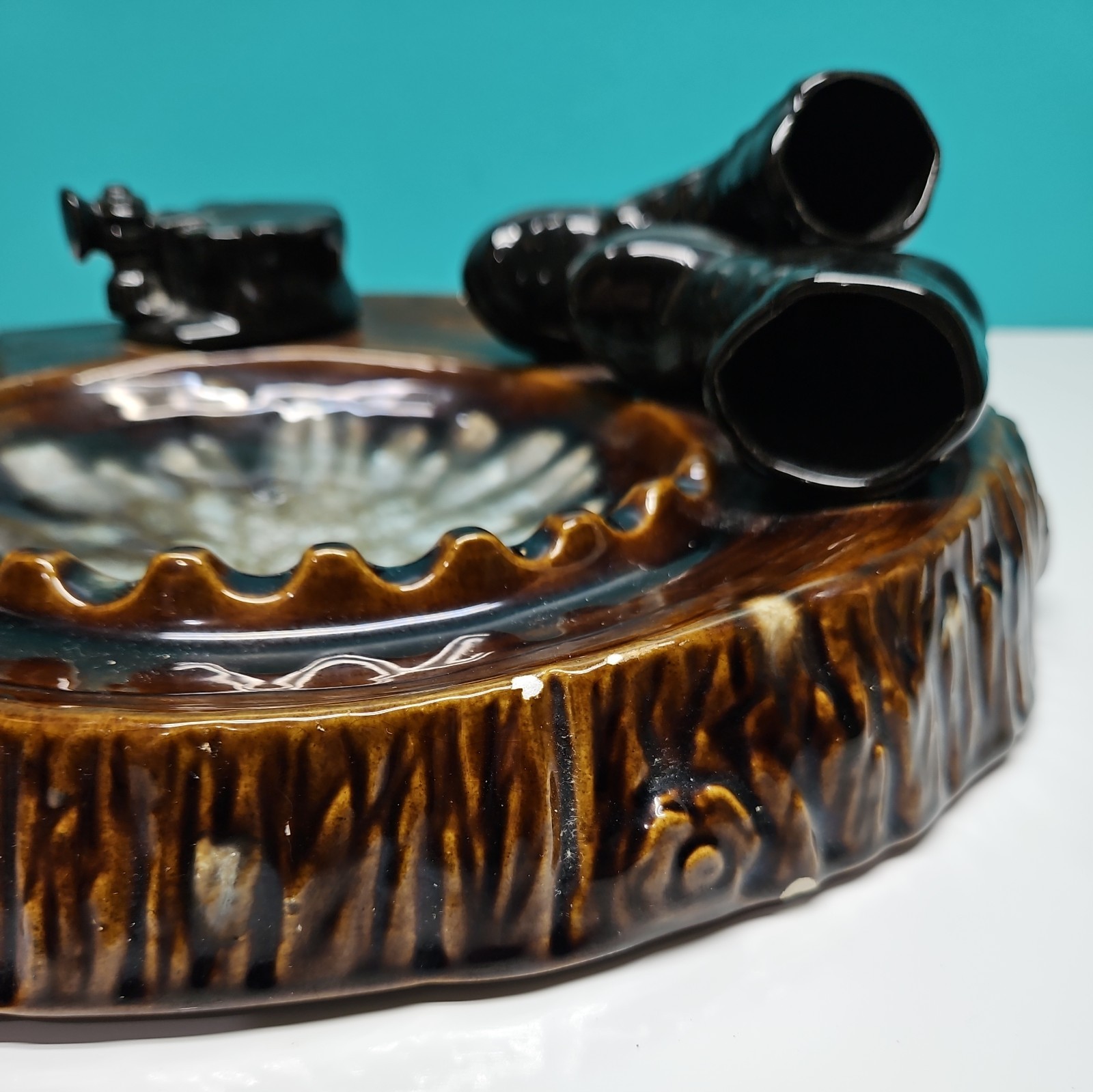 Vintage Coal Miner's Ashtray Large 11” Ceramic