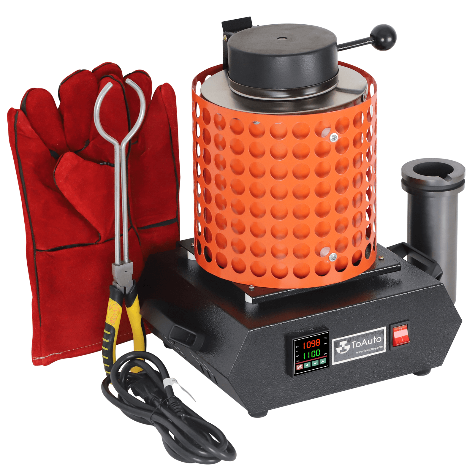 3KG Upgraded Metal Melting Furnace For Casting Refining Jewelry Copper Aluminum