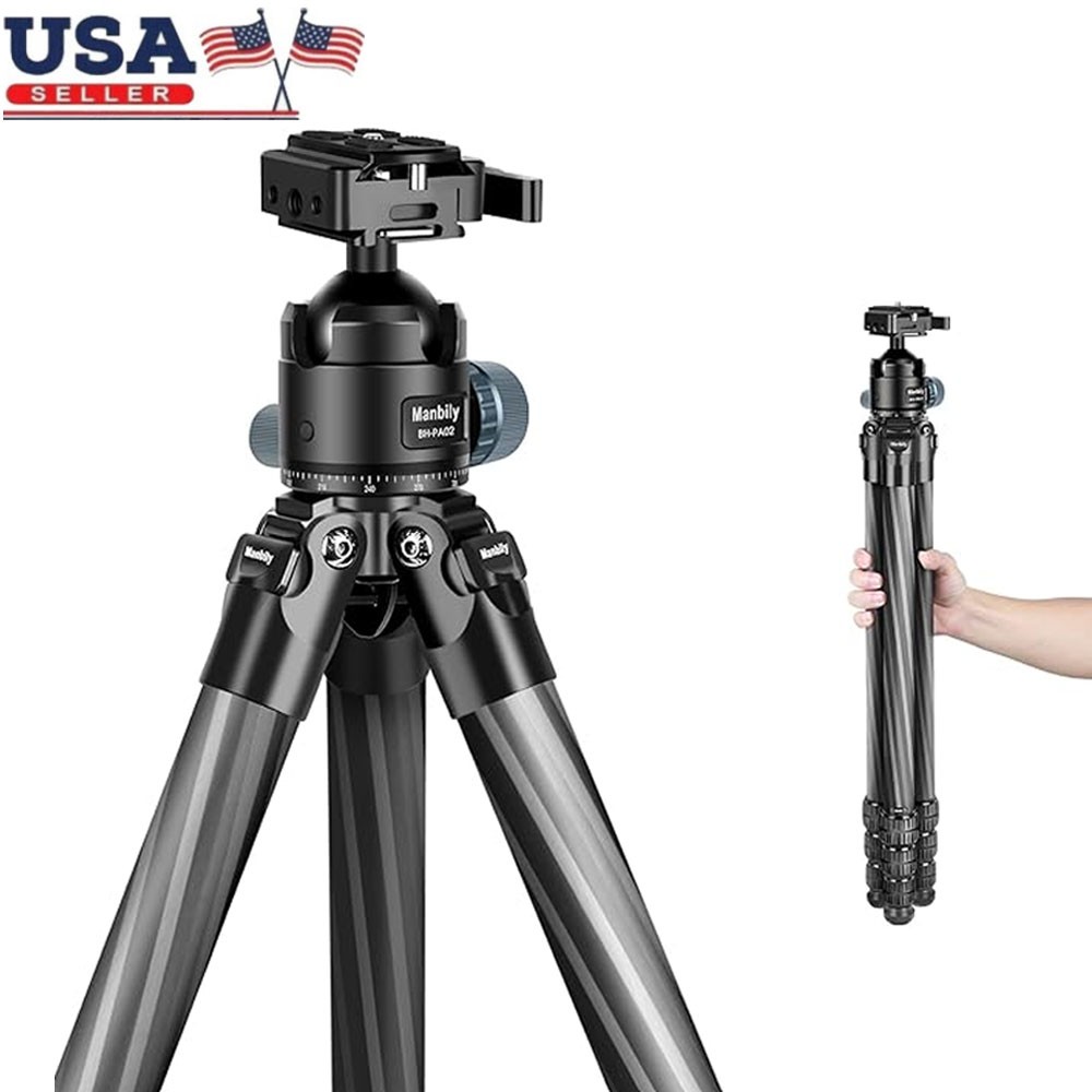 Manbily Carbon Fiber Tripod for Shooting & Camera Picatinny Arca Swiss Adapter