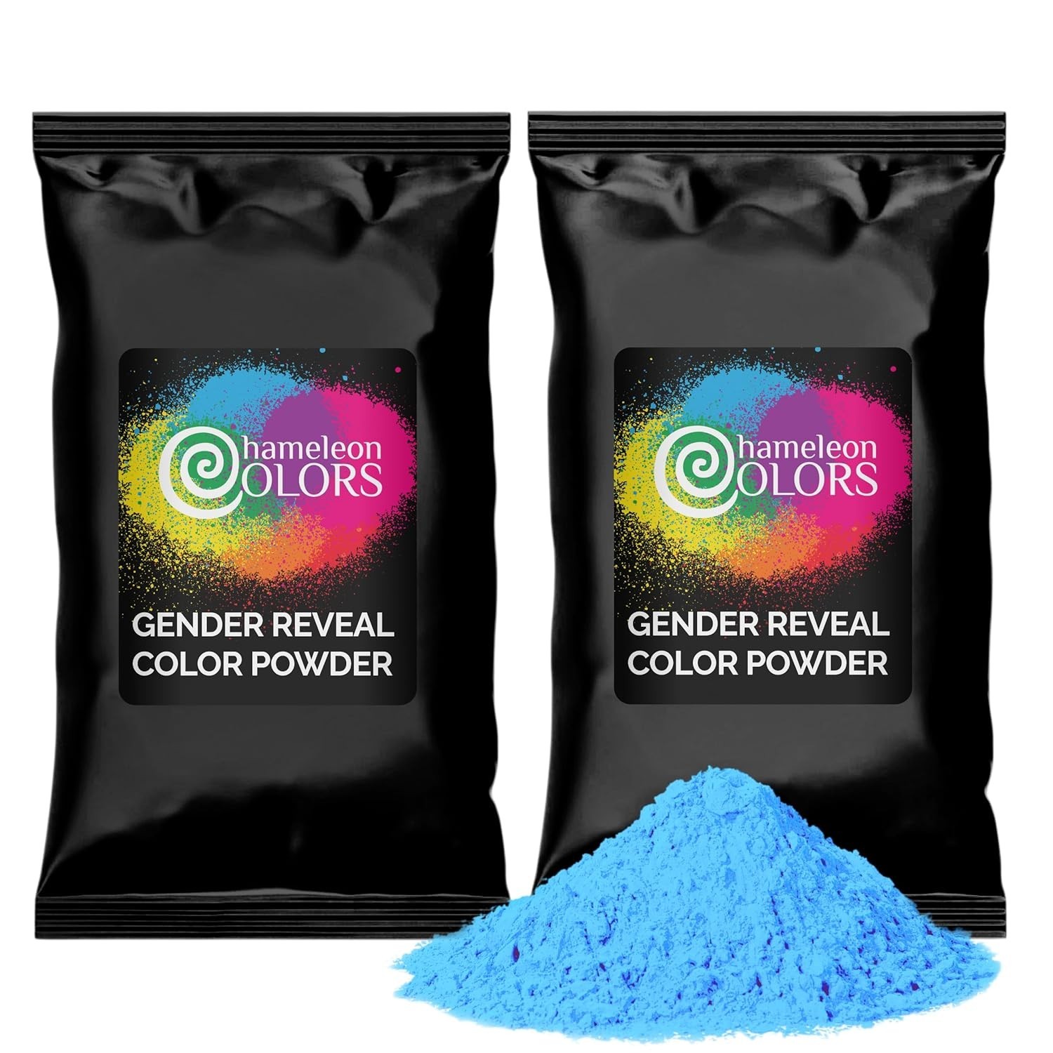 Color Blaze Gender Reveal Powder 2lbs Blue Baby Boy Party Shower (2 - 1LB bags)