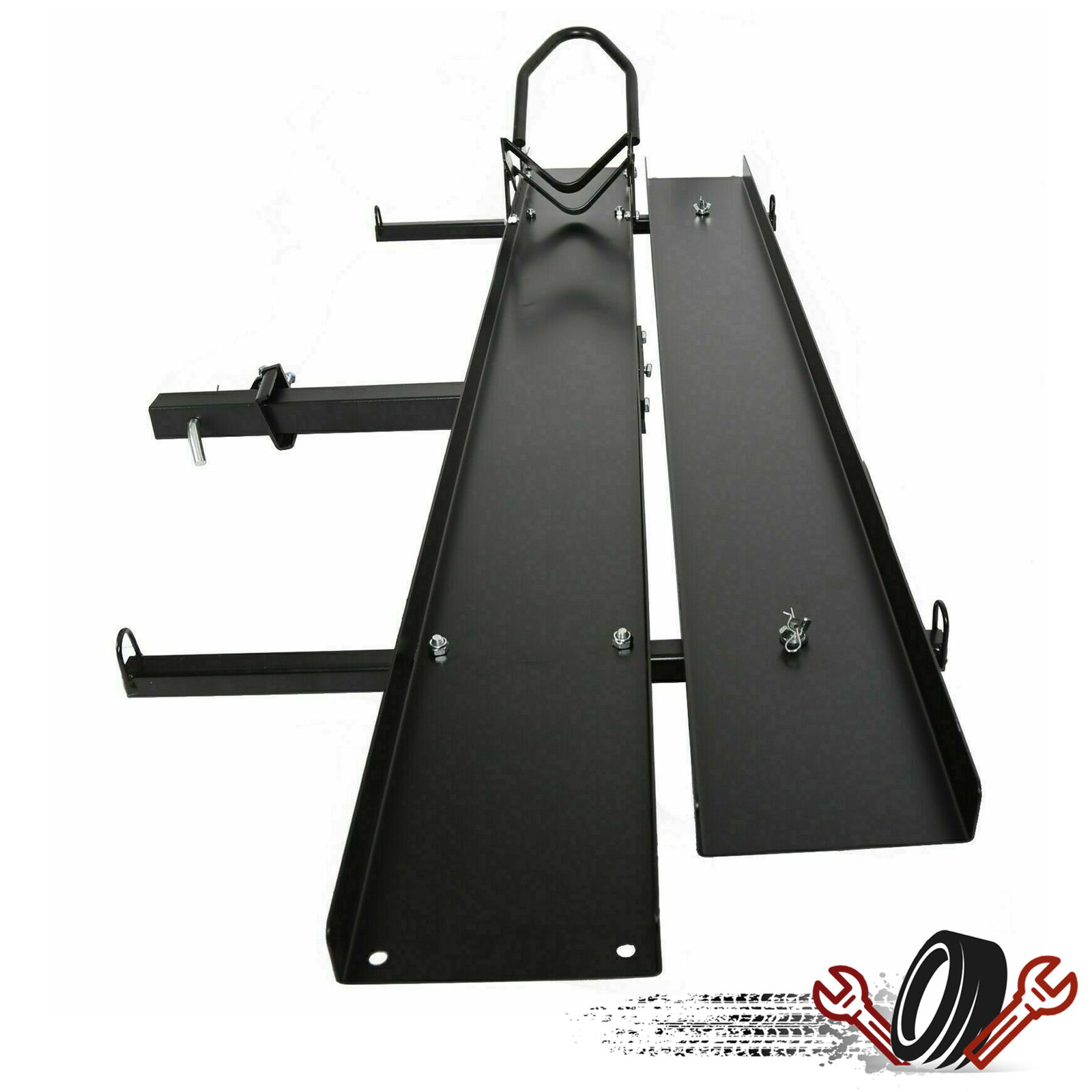 600 LBS Motorcycle Carrier Heavy Duty Dirt Bike Rack Hitch Mount Hauler w/ Ramp