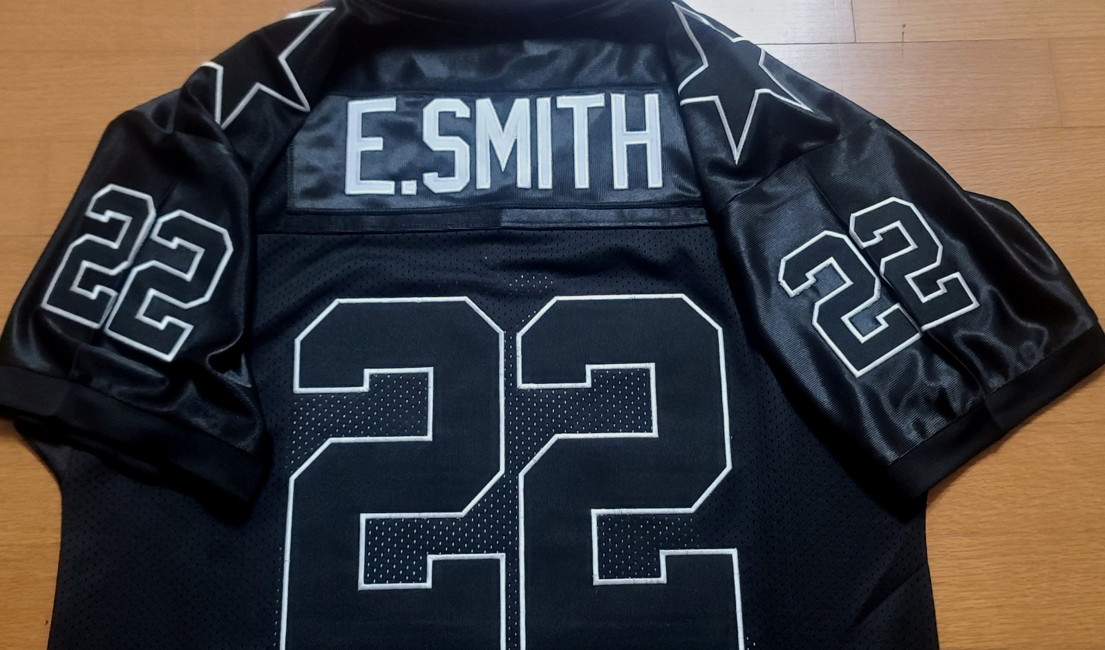 NEW TAG! RARE! Dallas Cowboys #22 C Emmitt Smith Stitched Dual Patch Jersey Mens