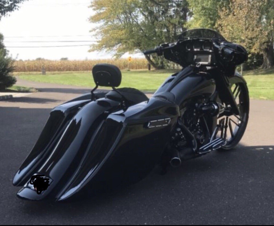 7.5" Stretched Saddle Bags Rear Fender Side Cover Fit For Harley Touring 2009-23