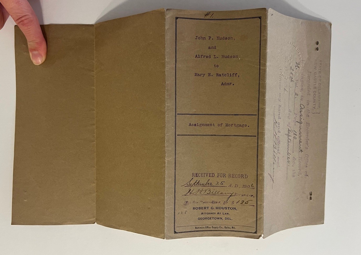 Antique 1865 Deed, 1899 Deed & Mortgage, and 1906 Mortgage Documents - Delaware