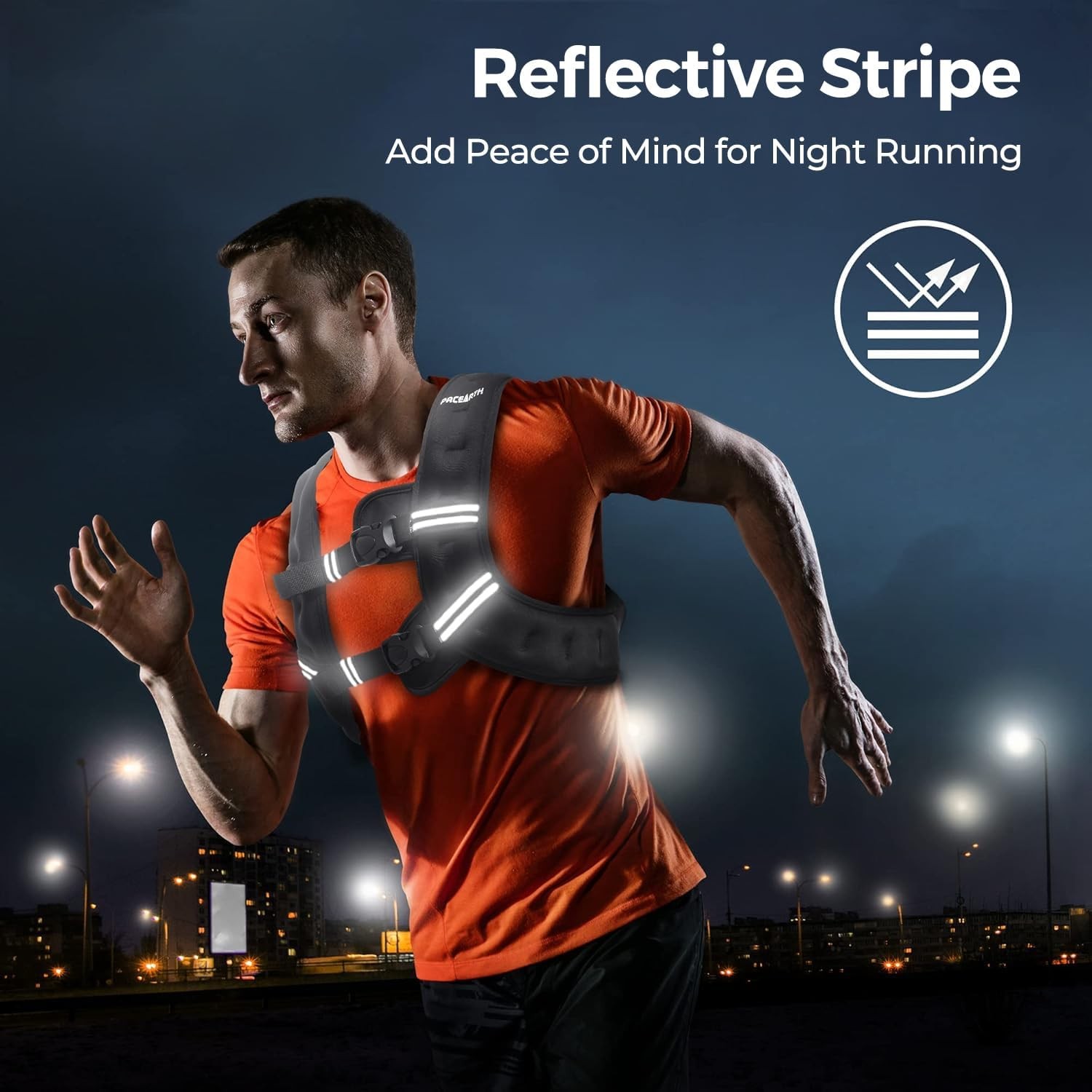 Weighted Vest 4-30LB Adjustable Workout Training Vest w/ Reflective Straps