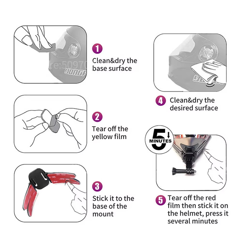 Motorcycle Helmet Camera Mount Motorbike Hat Chin Bracket Holder for GoPro