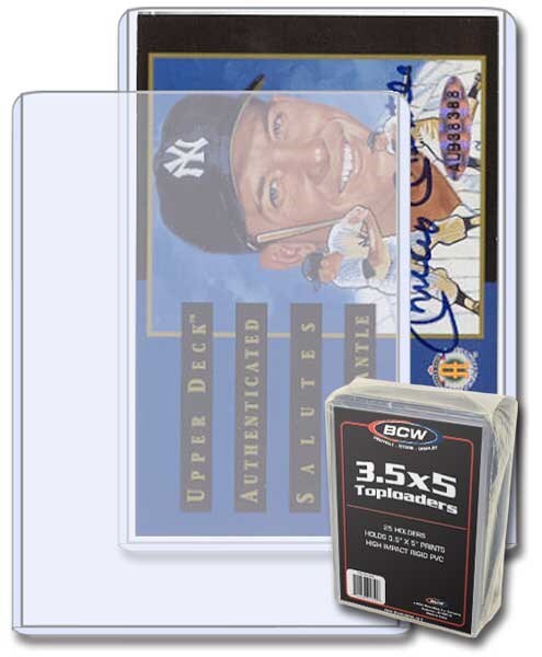 100 BCW 3.5 x 5 Postcard Photo Hard Plastic Topload Holders 3.5x5 protectors