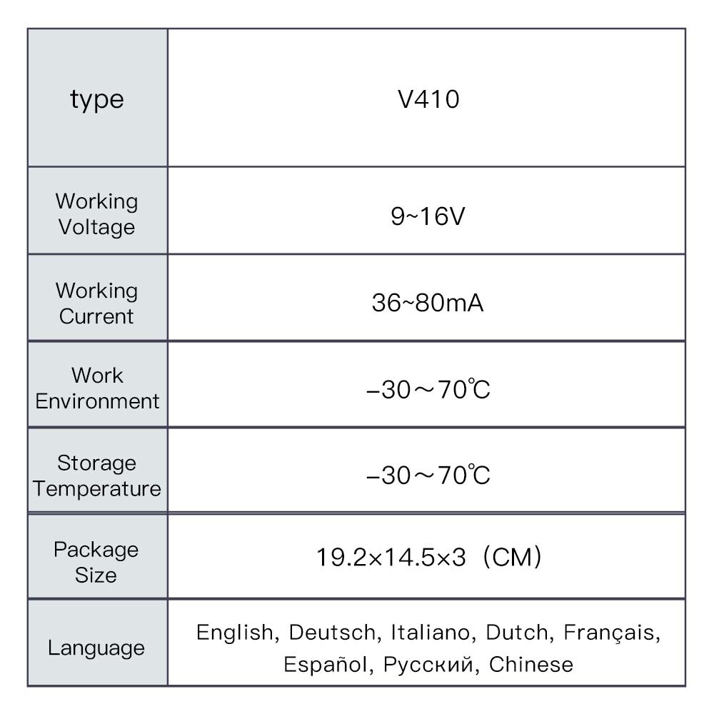 V410 Universal OBDII Scanner Car Engine Fault Code Reader Diagnostic Scan Tool