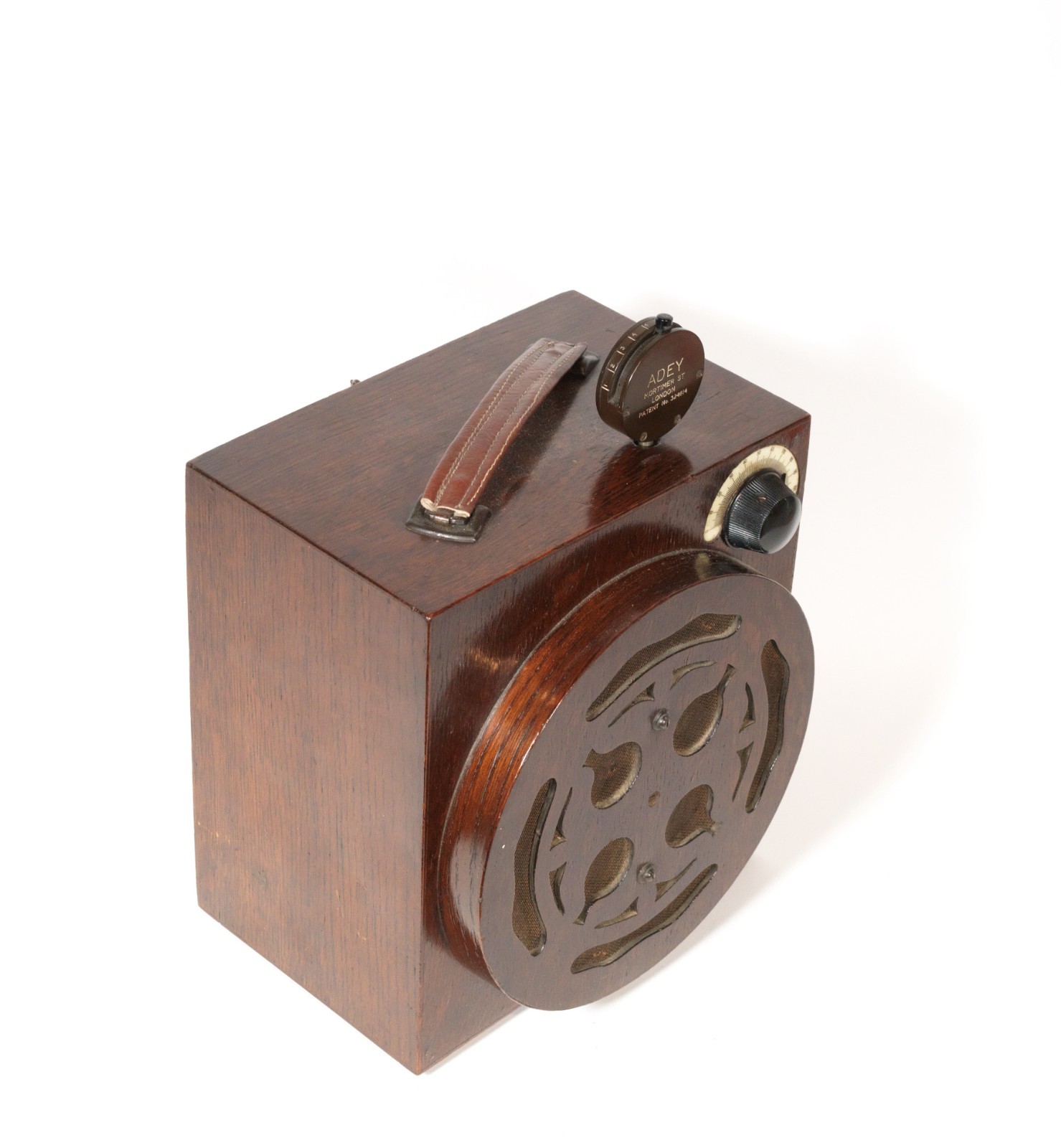 Tiny, Ingenious 1932 Adey All-In-One Portable Radio w/Multi-Function Control Key