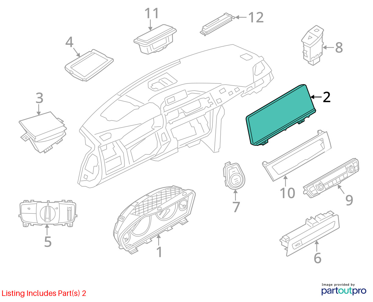 2012-2019 BMW 320i F30 Front Dash Information Display Screen Unit 6,5" OEM