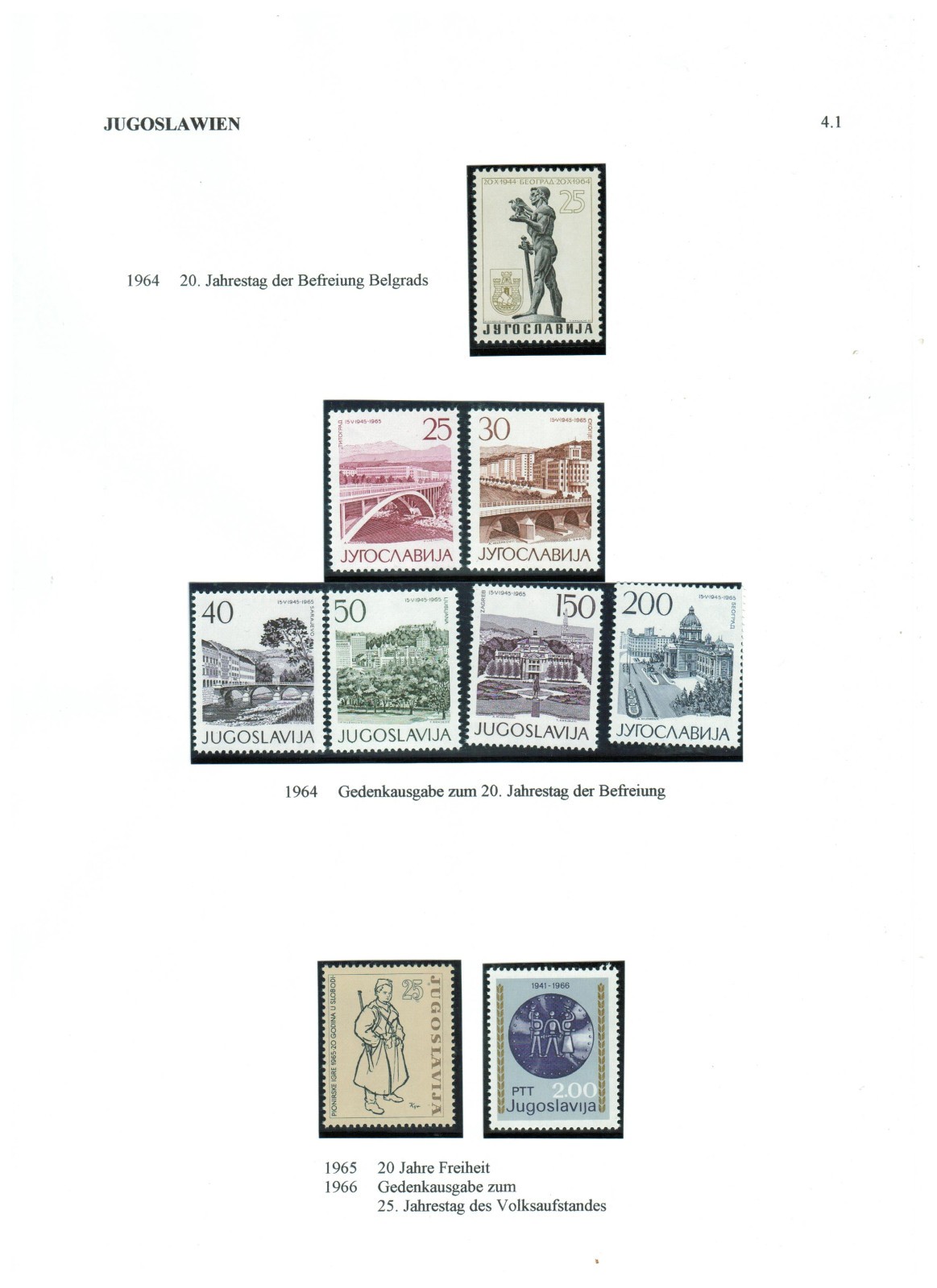 Yugoslavia (+ Triest Zone B) - Selection of Stamps on 9 Exhibition pages #A3748