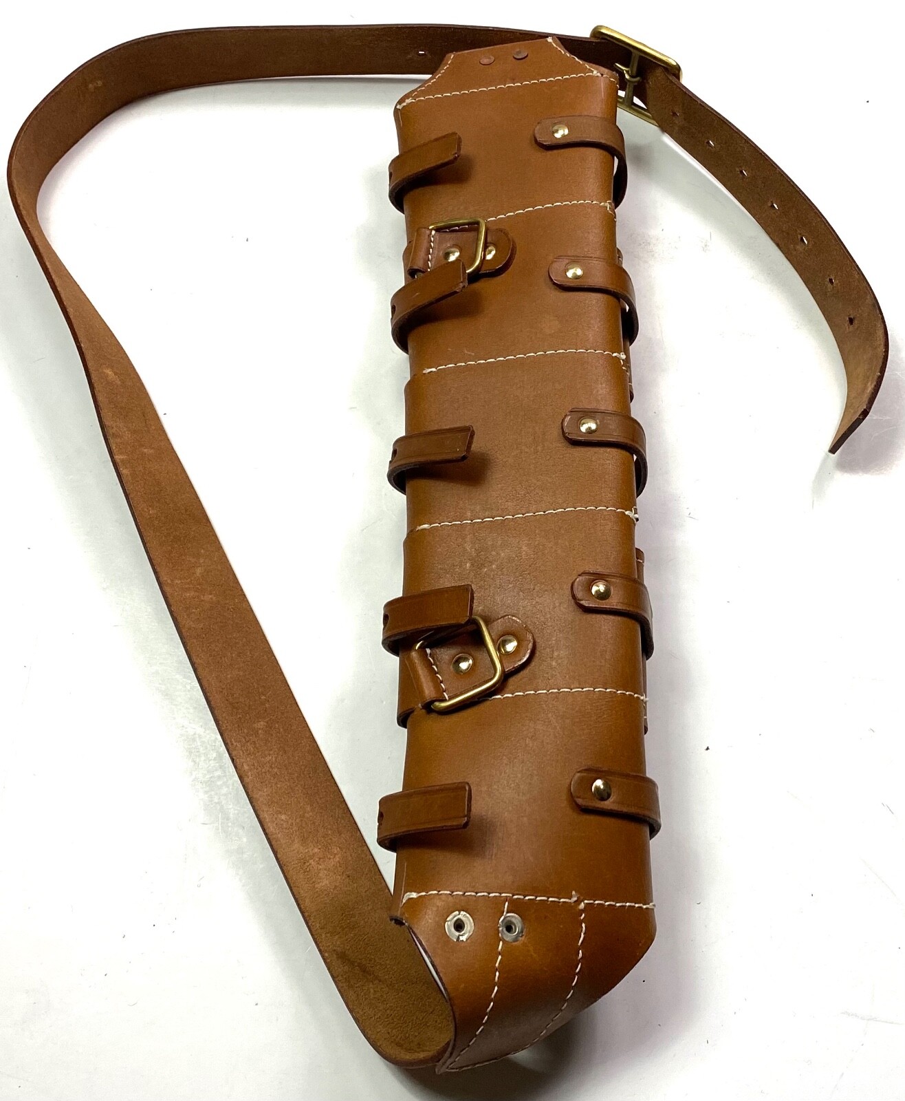 SWEDISH M1910 8MM MAUSER RIFLE LEATHER AMMO BANDOLEER