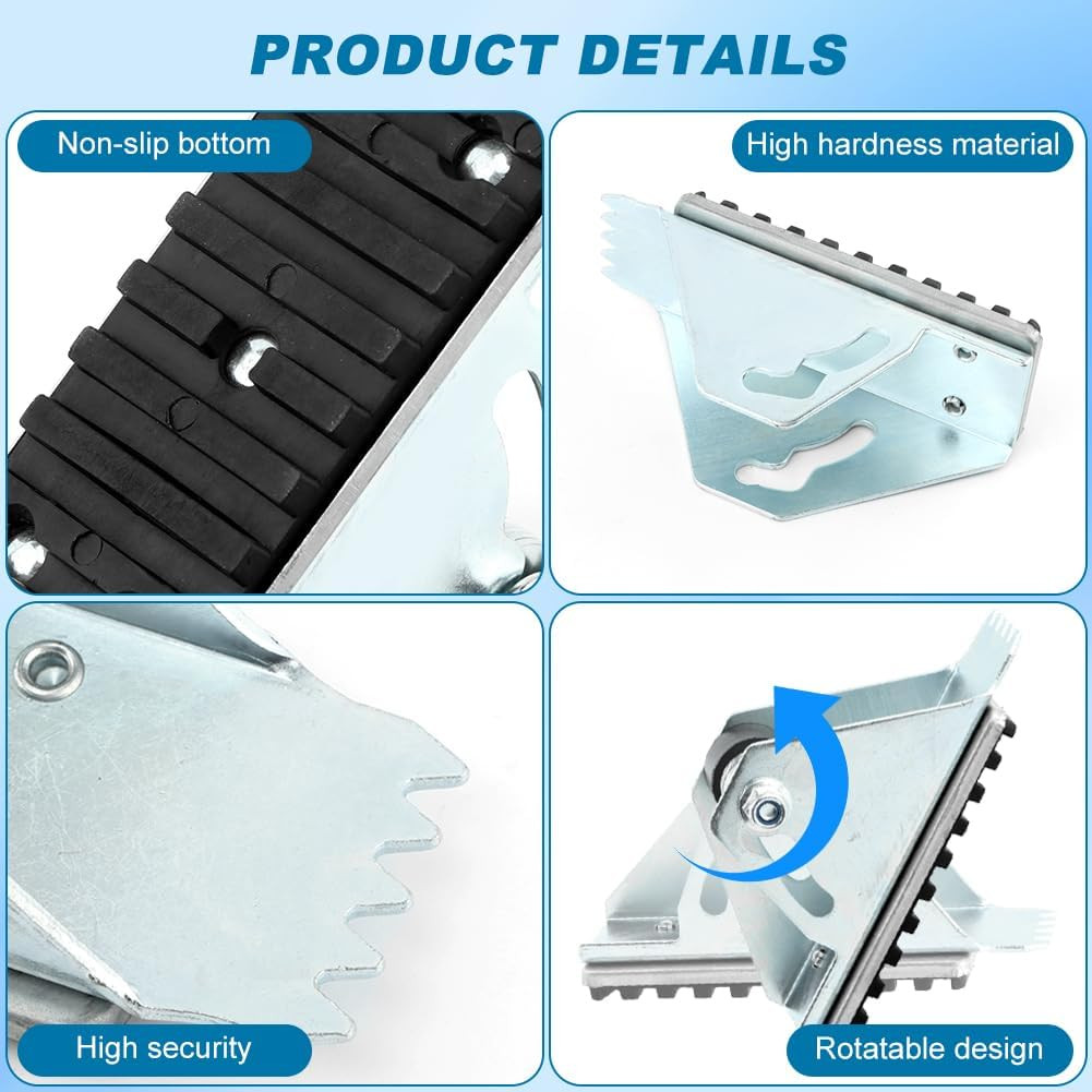 2 Pack Aluminum Anti-Skid Shoe Feet for Extension Ladders Replacement Parts Rubb