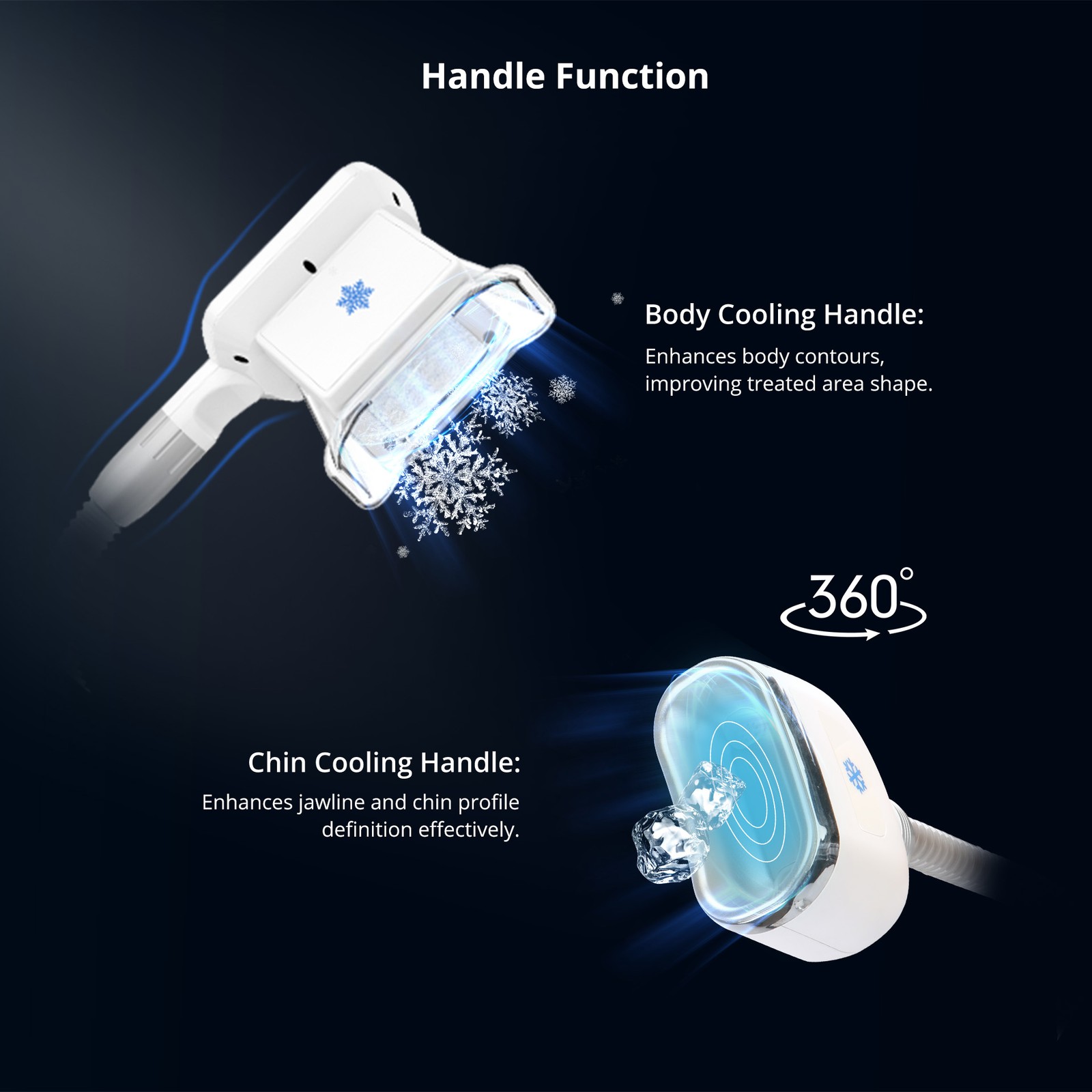 3 Handles Freezing Double Chin Removal Cool Therapy Body Massager Beauty Machine
