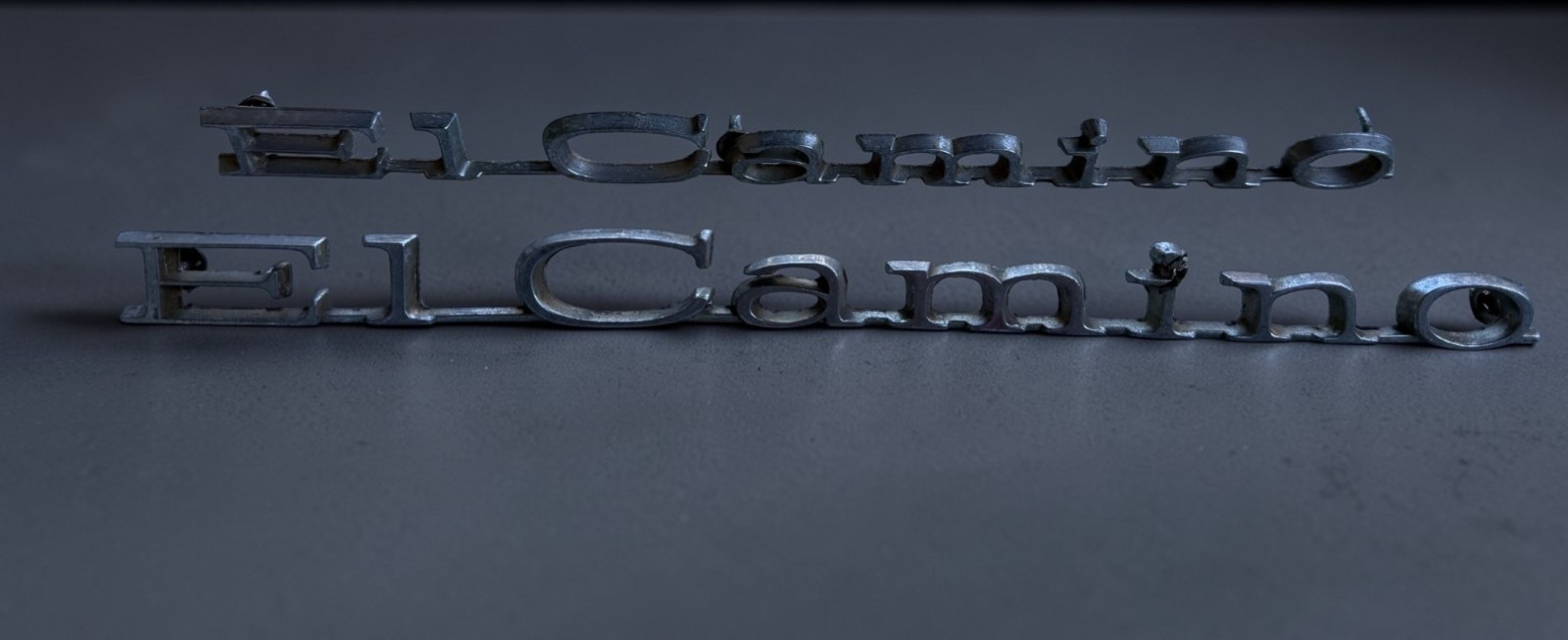 1971-1975 Chevrolet El Camino Fender Emblems Pair GM 328992 12-7/8" Original