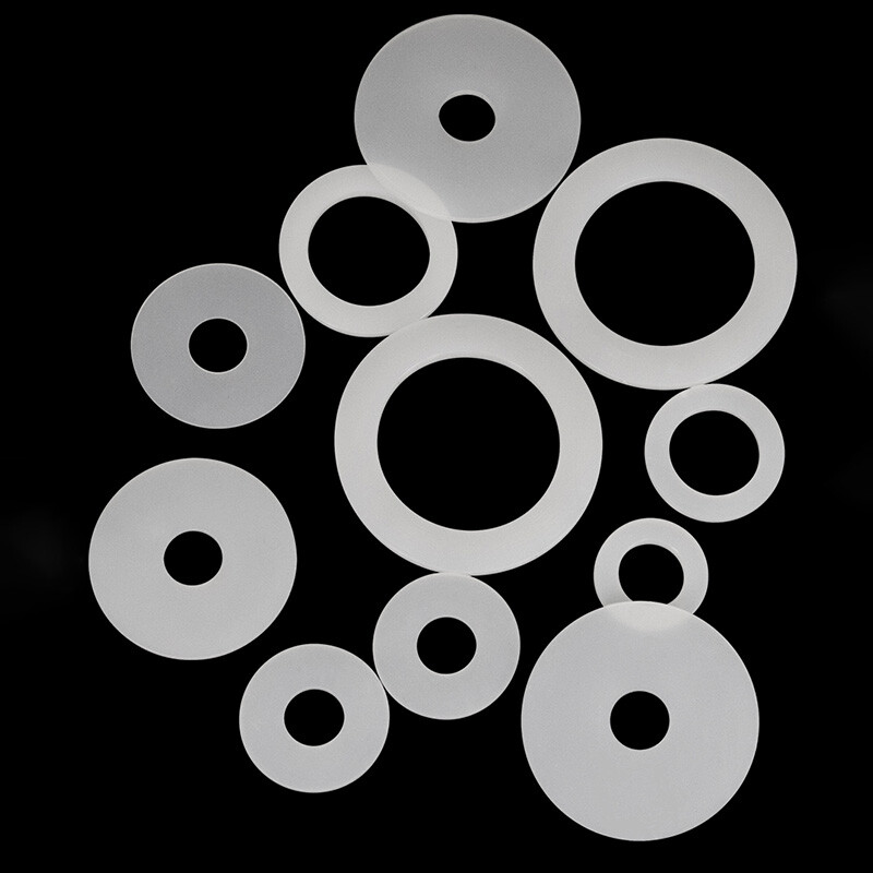 White Silicone Rubber Washer Seal Gaskets Flat O Ring High Temp Pad 3mm Thick