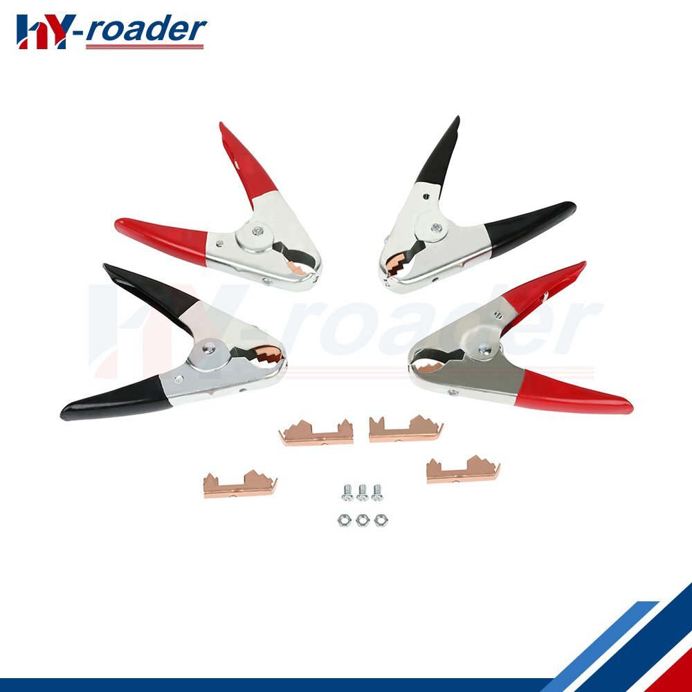 2 Pair Battery Booster Cable Parrot Clamps Heavy Duty 1100AMP Jumper Replacement