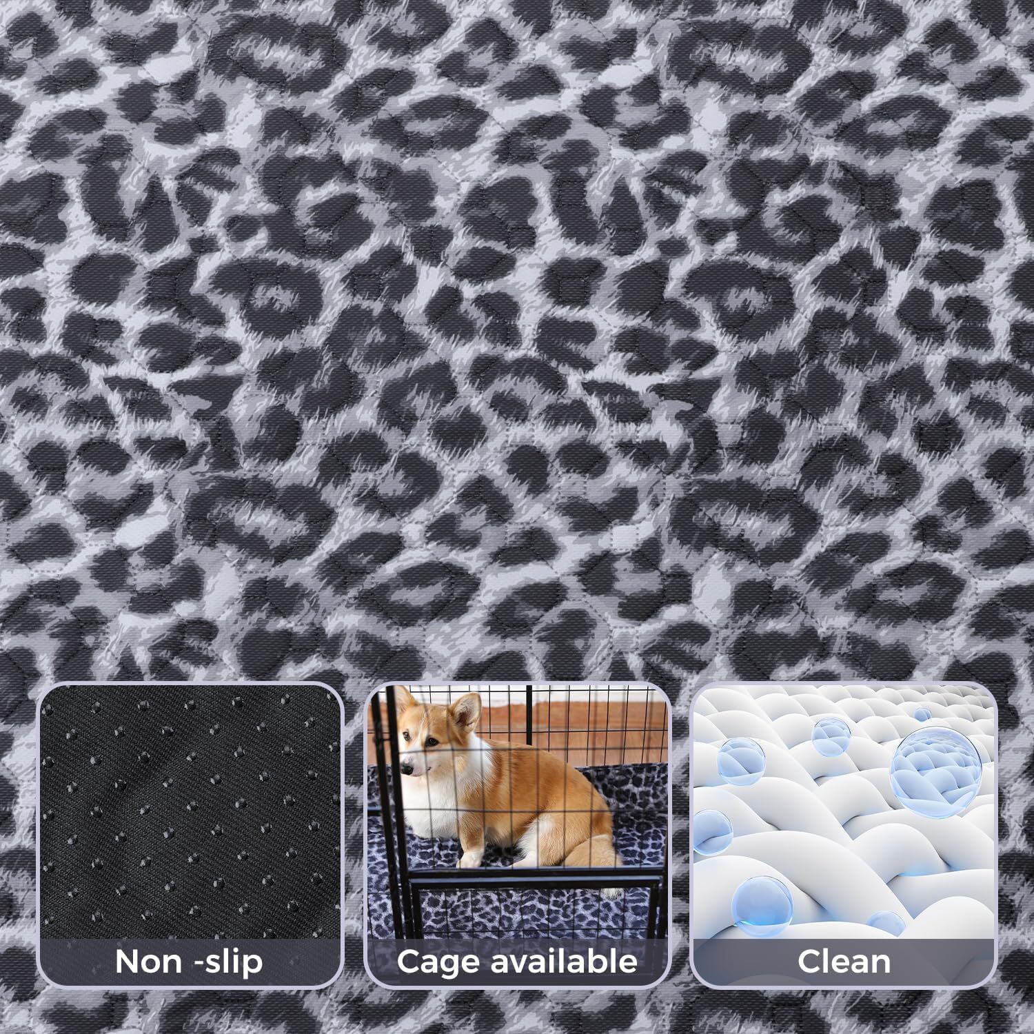 Tikaton Washable Pee Pads for Dogs 2 Pack Reusable Puppy Pads Non-Slip 18"x 24"