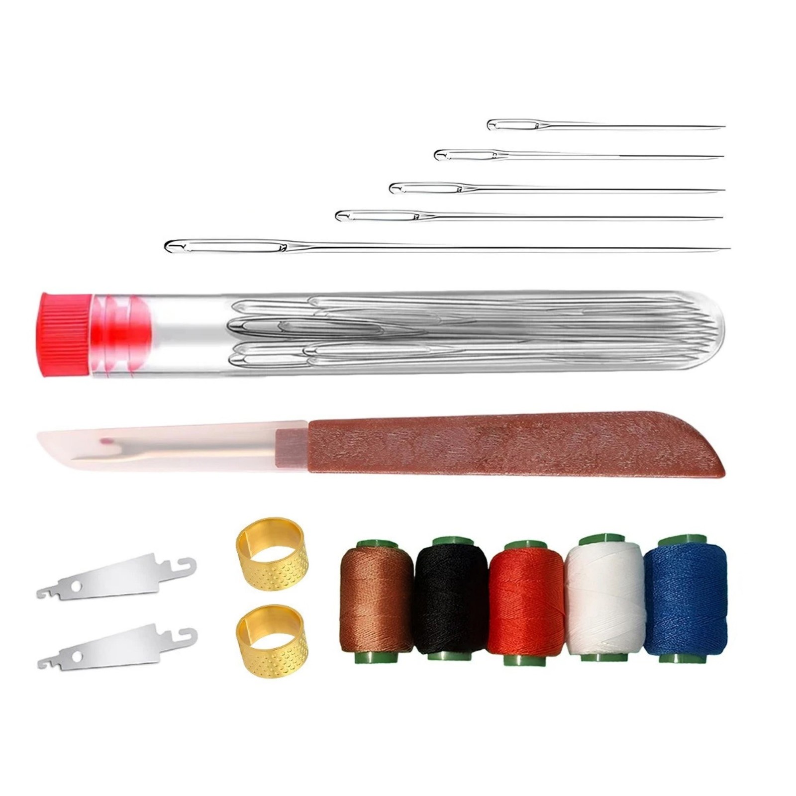 For Home 36 Piece Sewing Tool Set with Needles Threads Portable Repair Kit