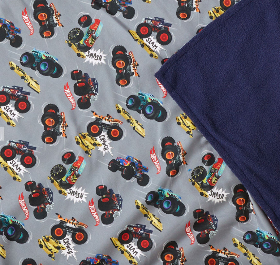 Pottery Barn Kids Hot Wheels Monster Truck Nap Mat Sleeping Bag NEW w/tags